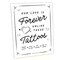Big Dot of Happiness Our Love is Forever Unlike These Tattoos Sign - Printed on Sturdy Plastic Material - 10.5 x 13.75 in - Sign with Stand - 1 Piece